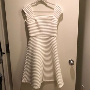 iRoo white flare dress NWT